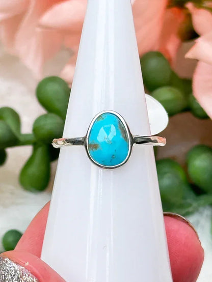 Stamped Sterling Silver Crystal Rings