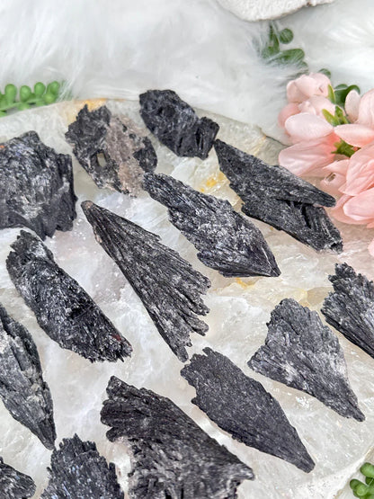 Black Kyanite Fans from Brazil 