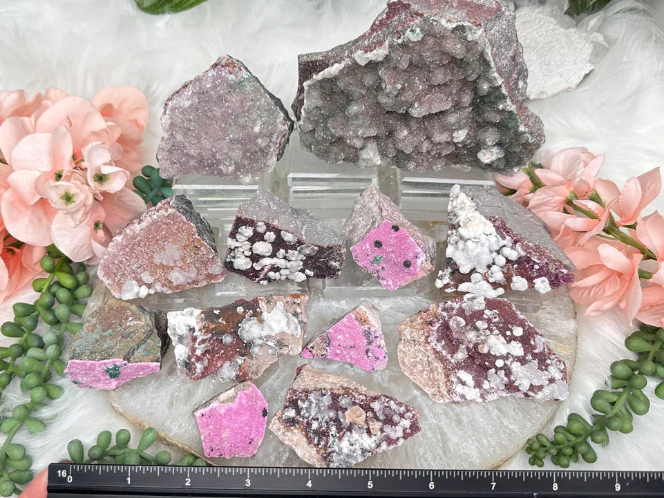 Pink Cobalto Calcite Clusters