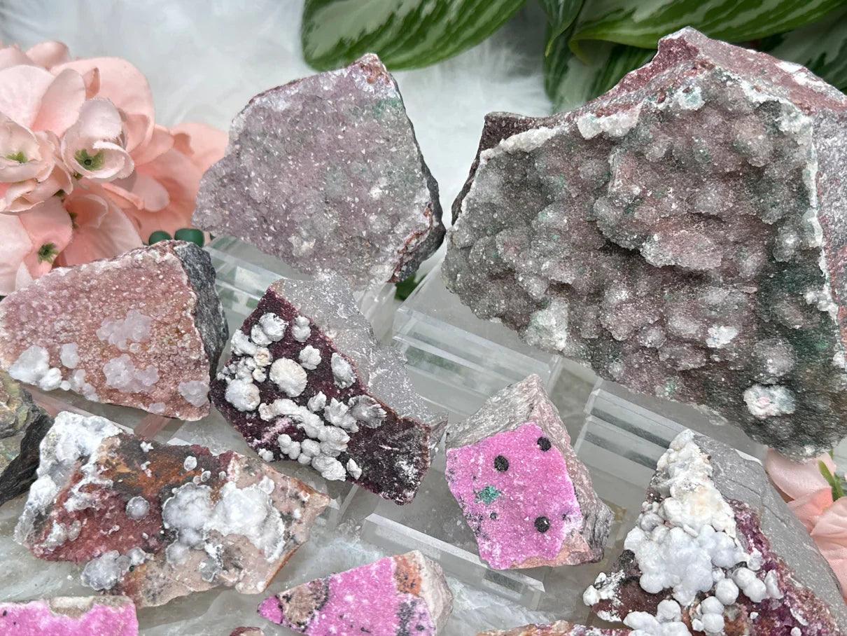 Pink Cobalto Calcite Clusters