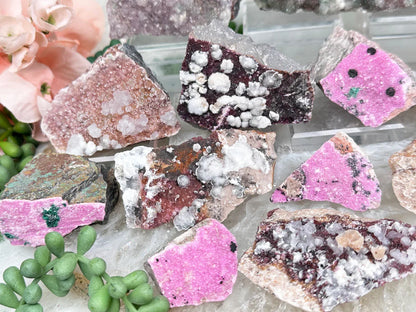 Pink Cobalto Calcite Clusters