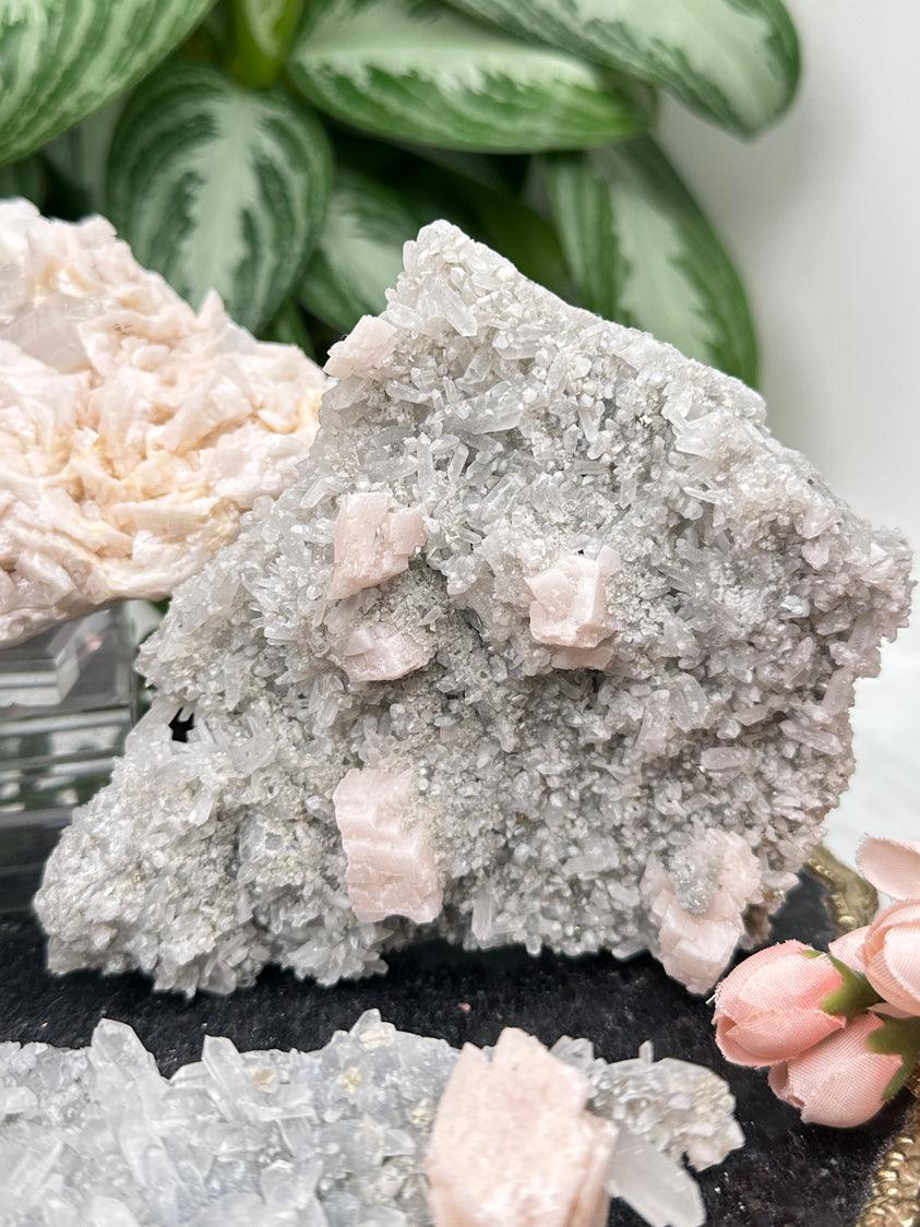 Pink Dolomite Quartz Clusters
