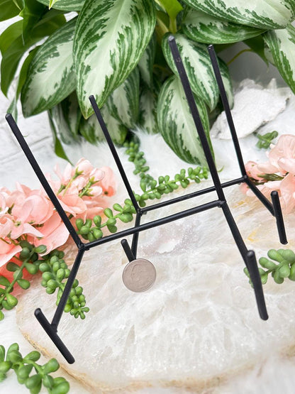 Black Metal Stand for Crystals