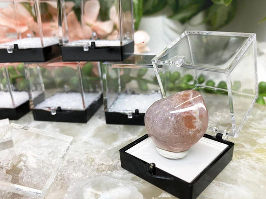 Small-Black-Clear-Plastic-Perky-Box-Display-Case-for-Crystal-Mineral-Specimens