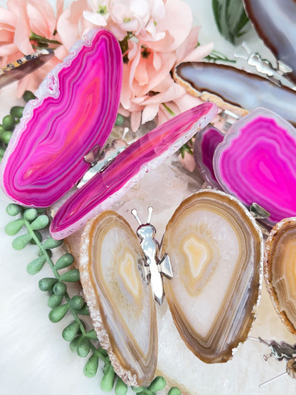 Metal Agate Butterflies