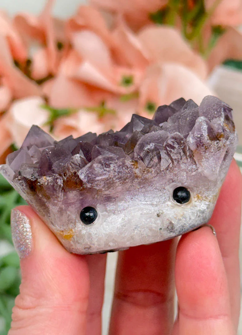 amethyst-cluster-hedgehog