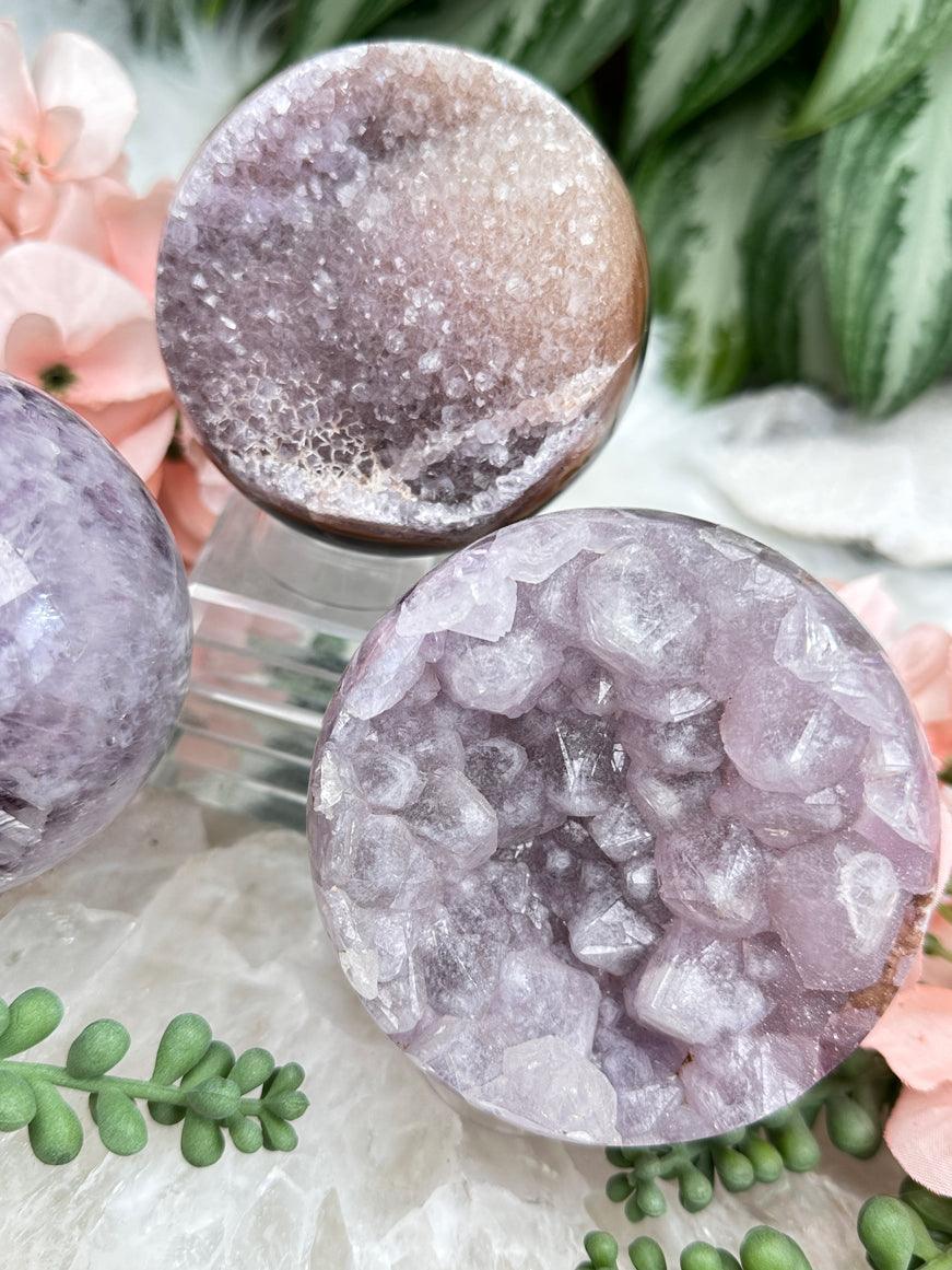 Purple Amethyst Geode Spheres