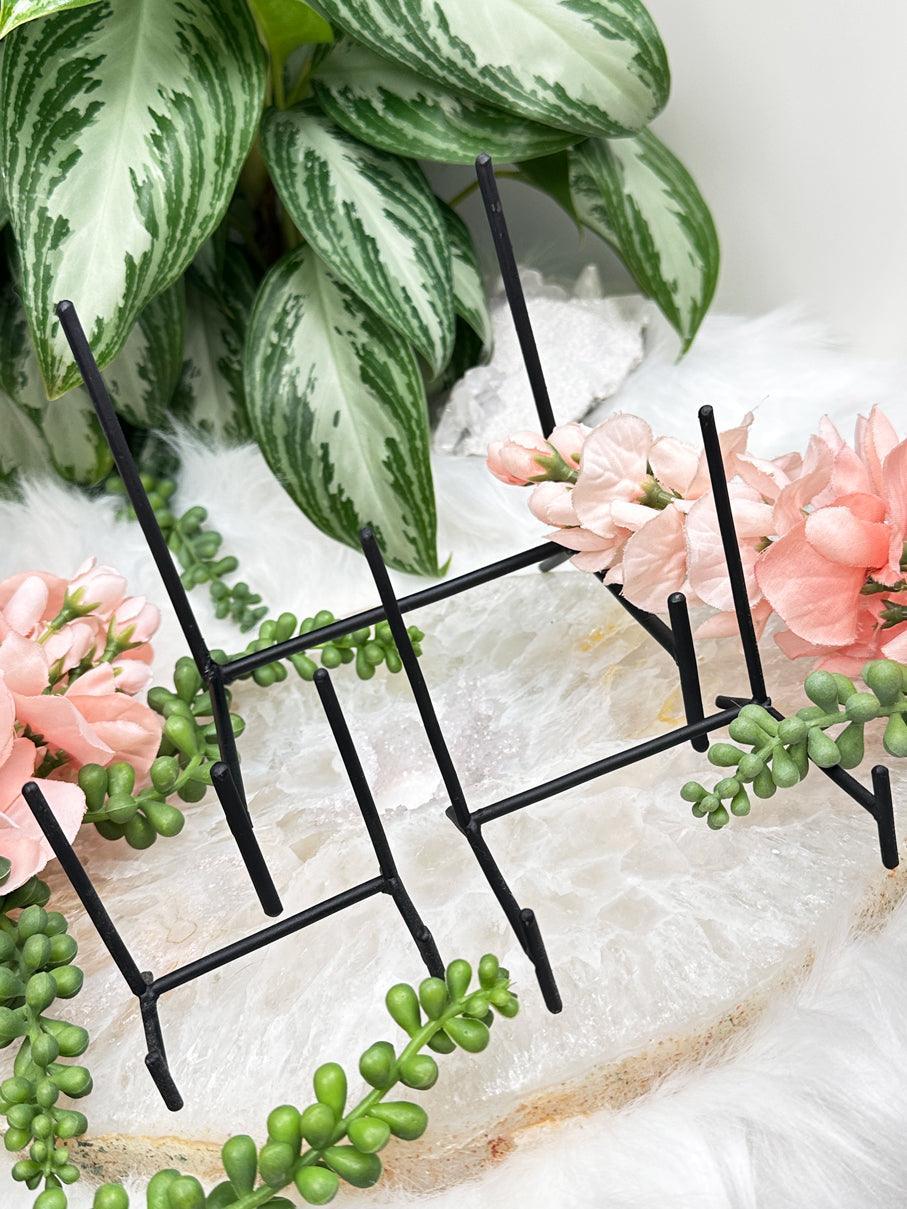 Black Metal Stand for Crystals