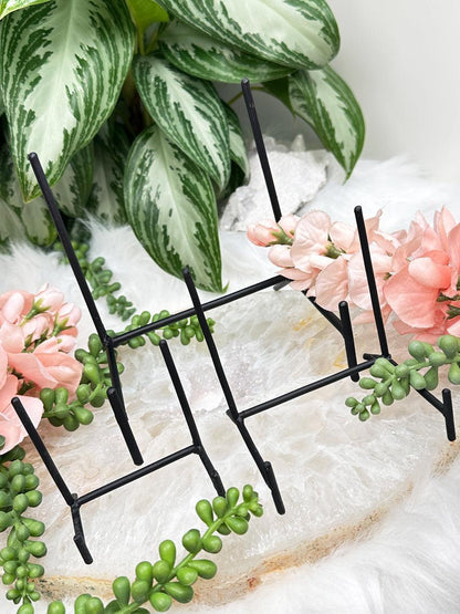 Black Metal Stand for Crystals