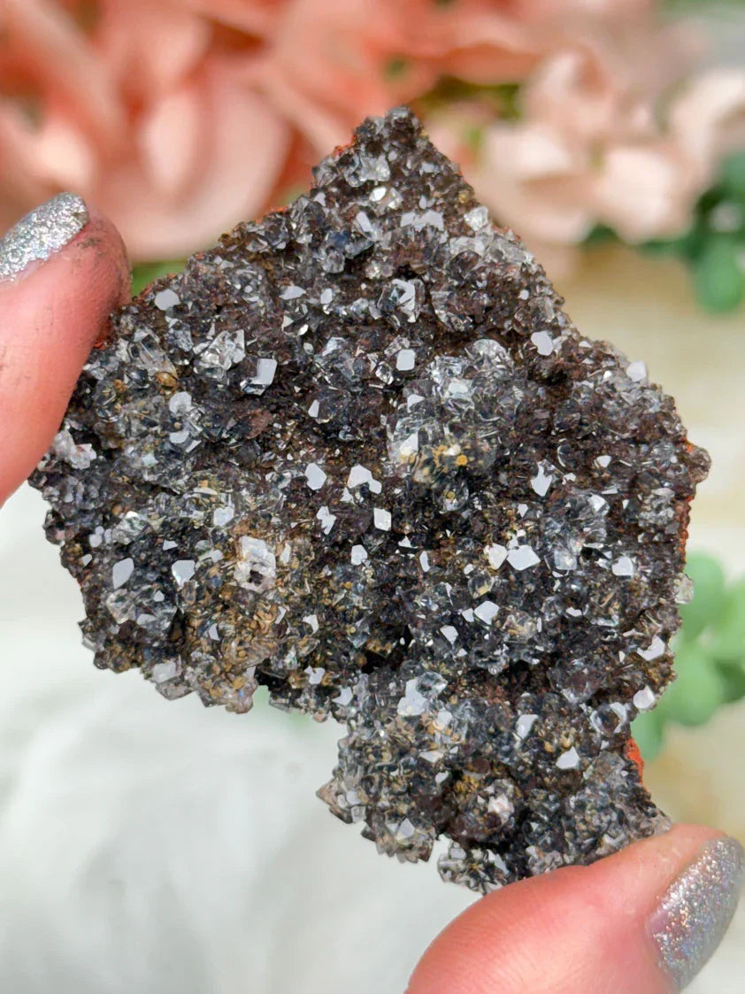 black-red-clay-calcite-cluster