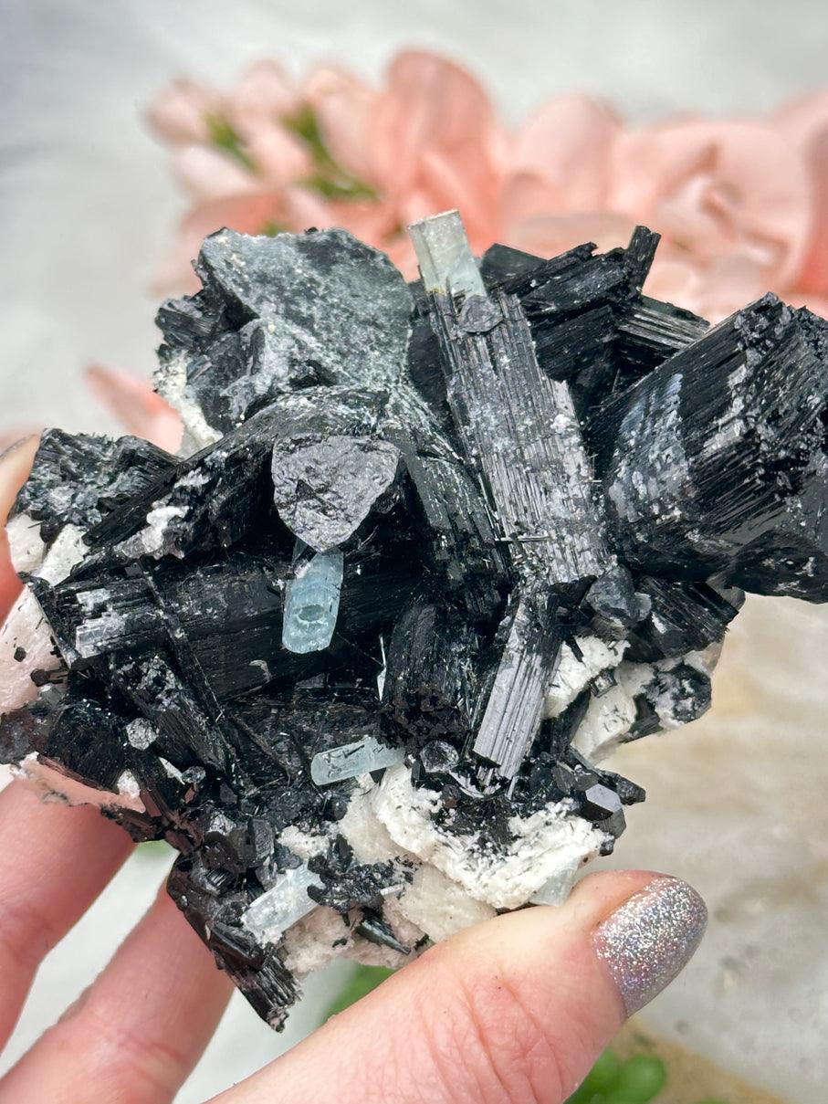 Black Schorl Tourmaline Clusters