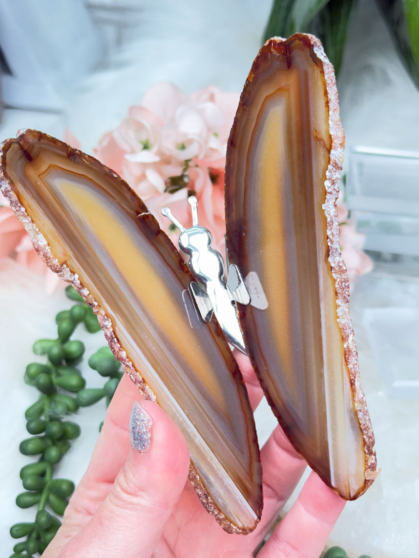 Metal Agate Butterflies