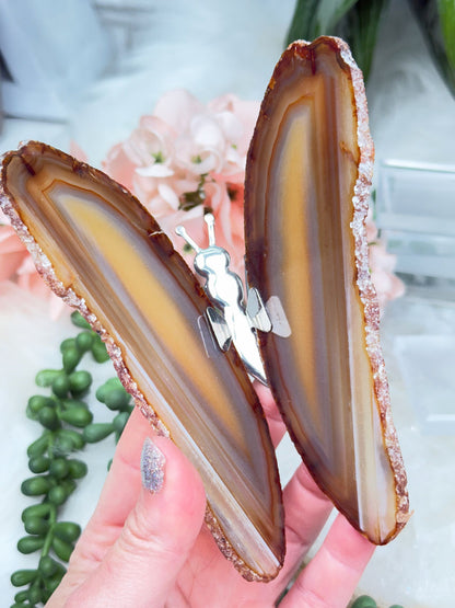 Metal Agate Butterflies