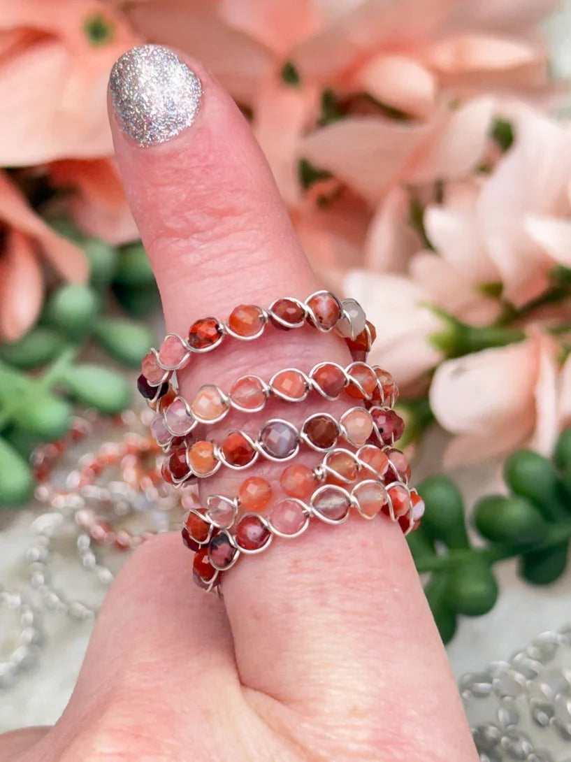 carnelian-bead-rings