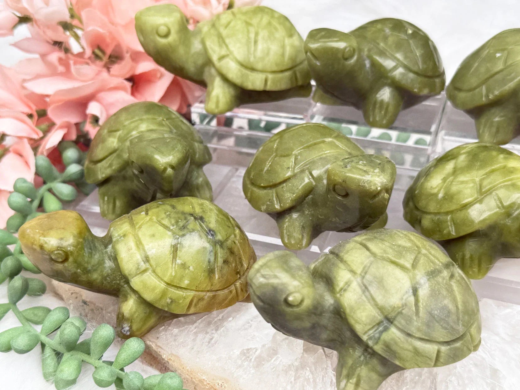 carved-green-serpentine-stone-turtles