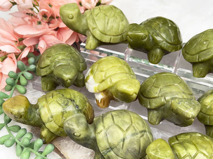 carved-green-serpentine-turtles