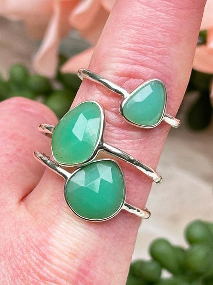 chrysoprase-rings