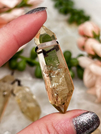 citrine-double-point-pendants