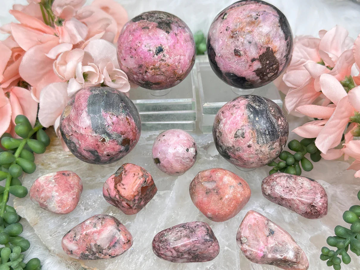 cobaltoan-calcite-spheres-tumbles