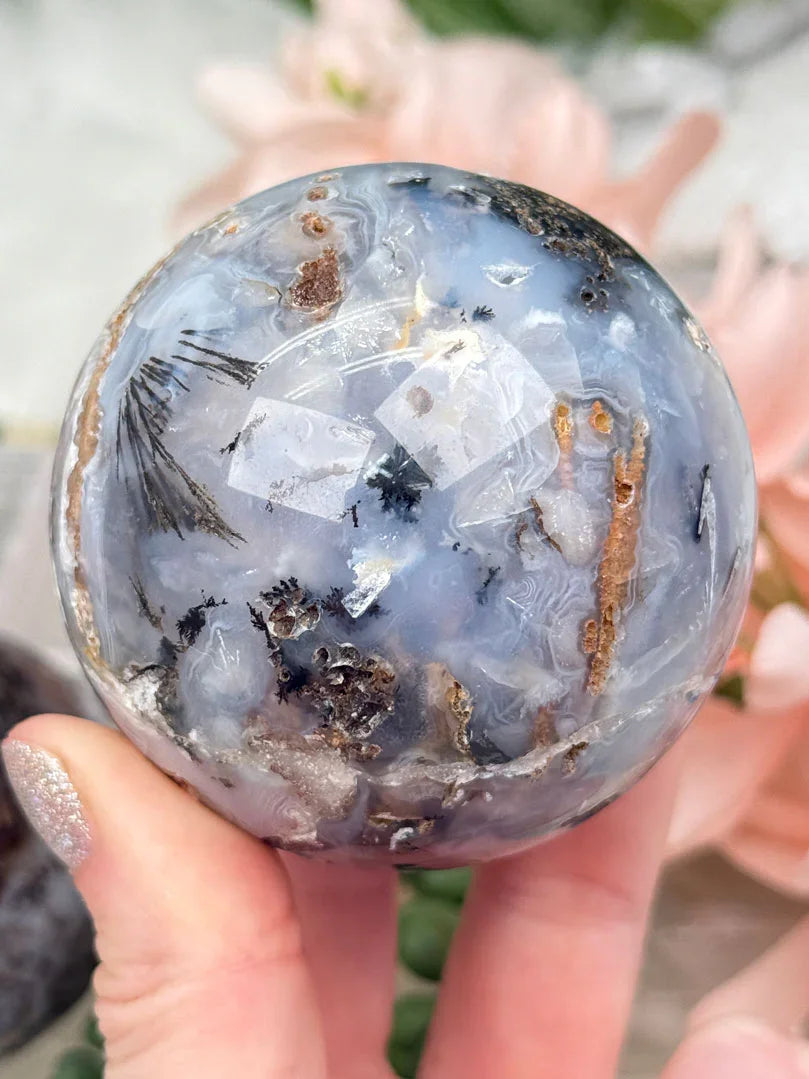 dendritic-agate-sphere