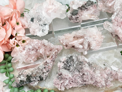 Colombian Pink Quartz Clusters