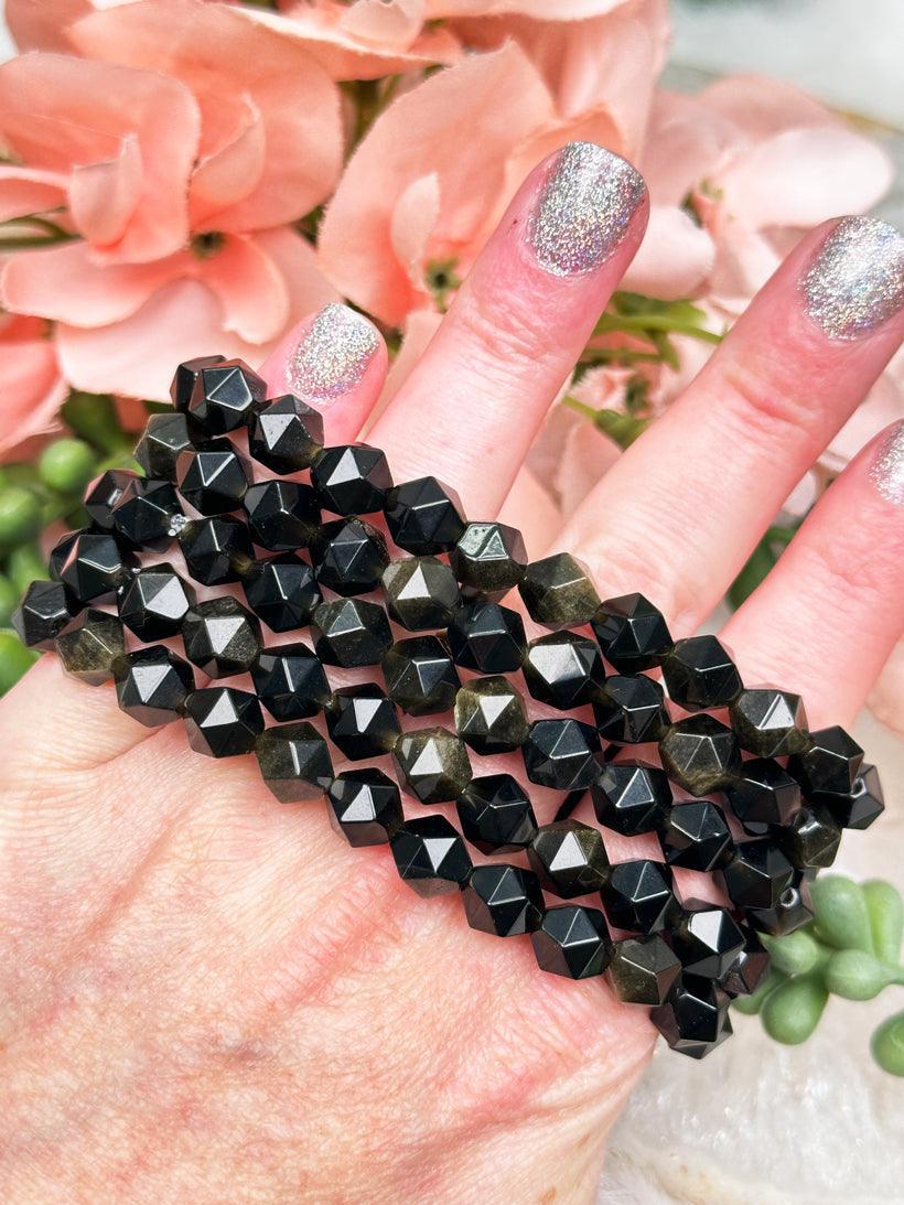 diamond-cut-gold-sheen-obsidian-bracelet
