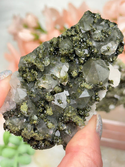 fairy-epidote-quartz-cluster