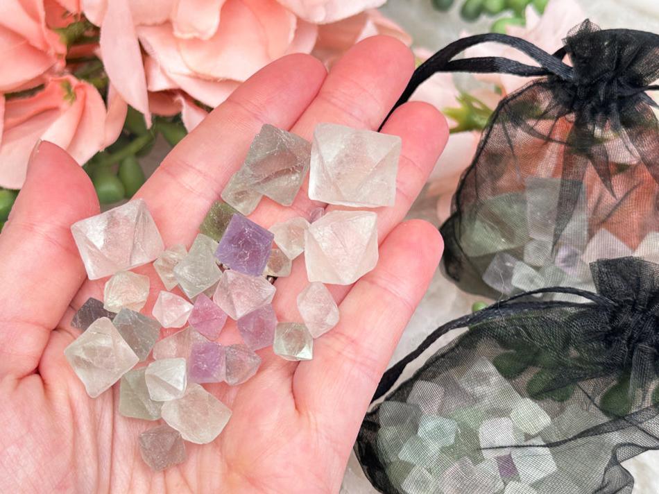 fluorite octahedran crystals