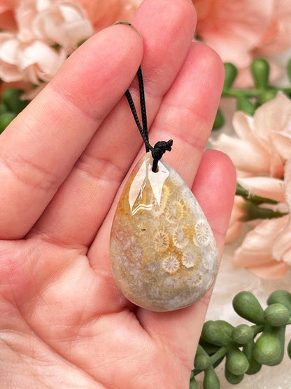 fossil-coral-tead-drop-pendant