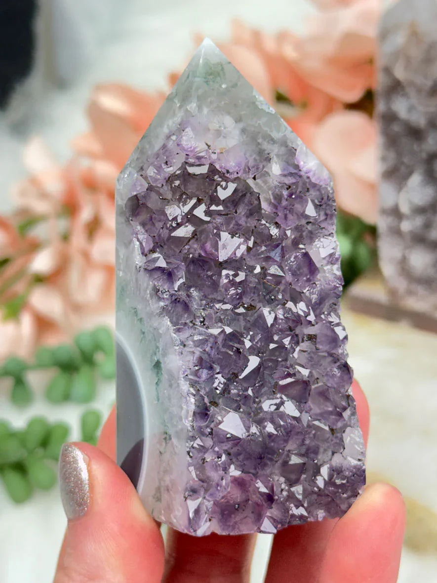 green-amethyst-agate-point