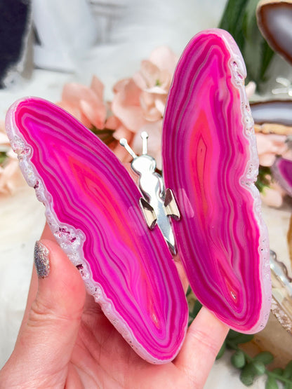 Metal Agate Butterflies