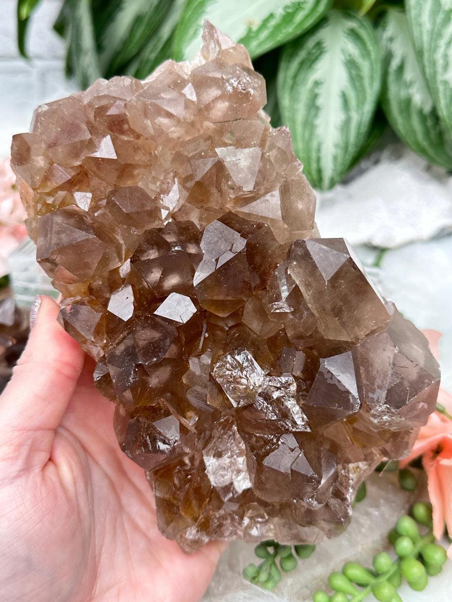 iron-included-smoky-quartz-cluster