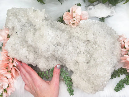 large-white-calcite-cluster-for-sale