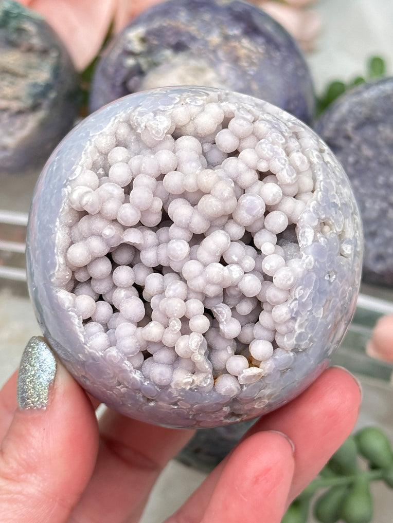 light-purple-grape-agate-sphere