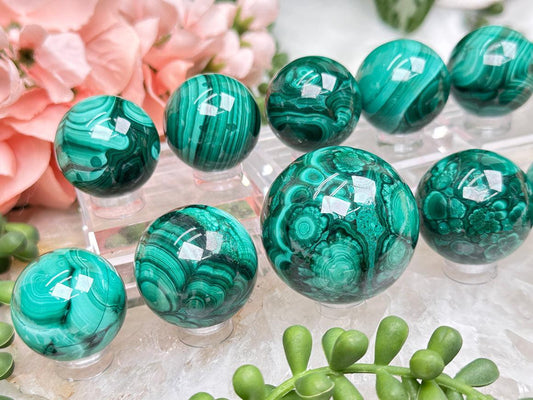 malachite-spheres