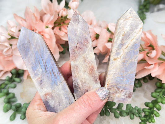 Moonstone Sunstone Points