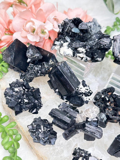 Black Schorl Tourmaline Clusters