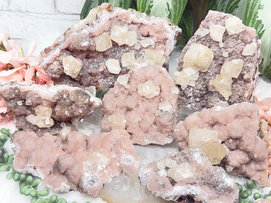 Old Stock Twin Pink Calcite