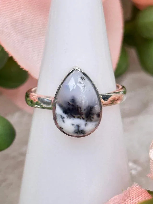 pear-shaped-dendritic-opal-ring