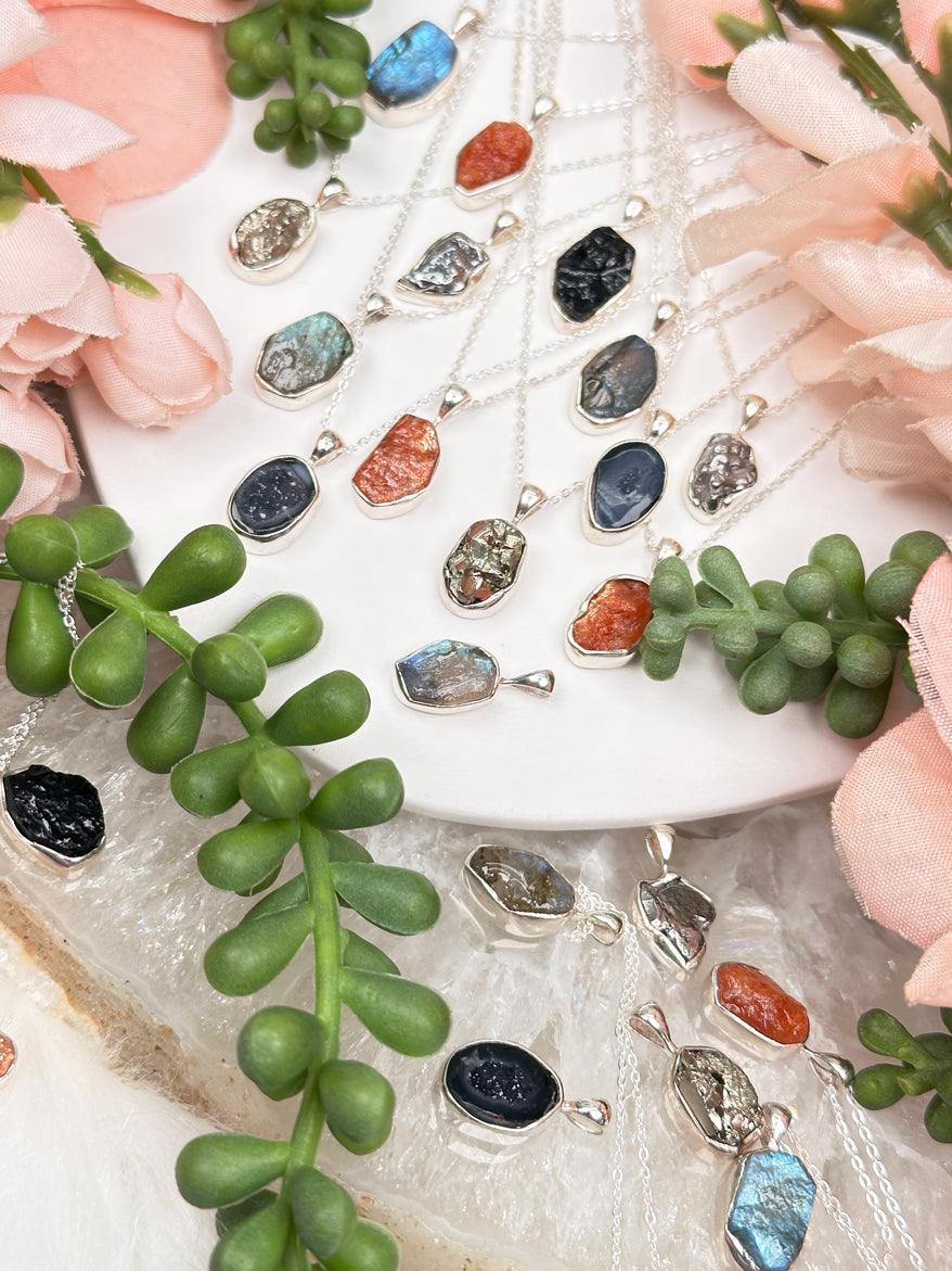 pendant-stone-necklaces-silver