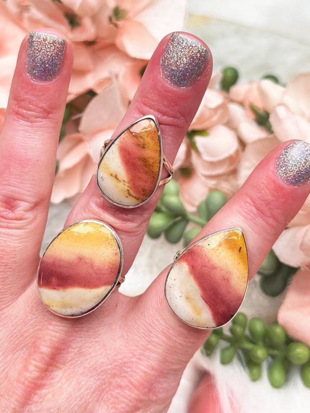 pink-yellow-white-mookaite-rings