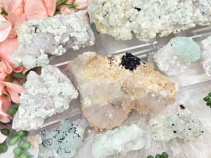 prehnite-quartz-clusters-from-china