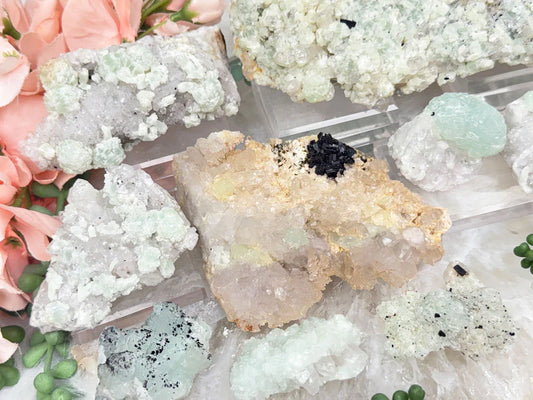 prehnite-quartz-clusters-from-china