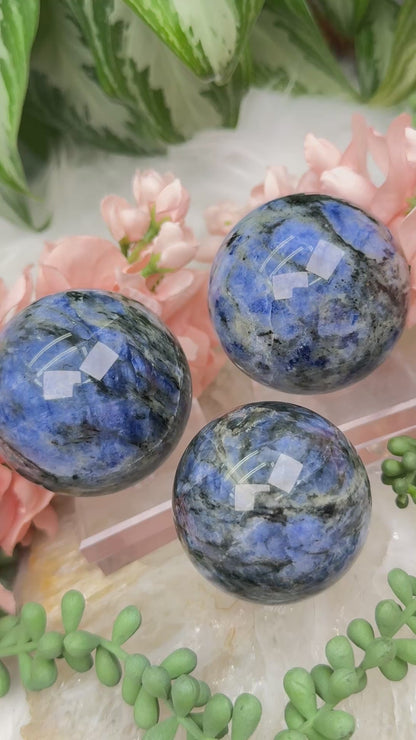 Blue Iolite Spheres