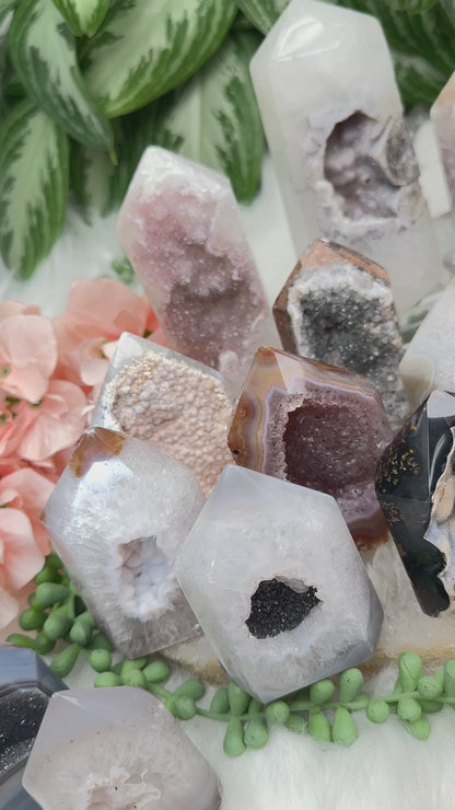 Unique Agate Crystal Points