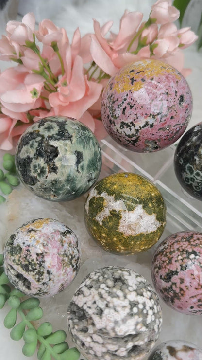 Colorful Ocean Jasper Spheres