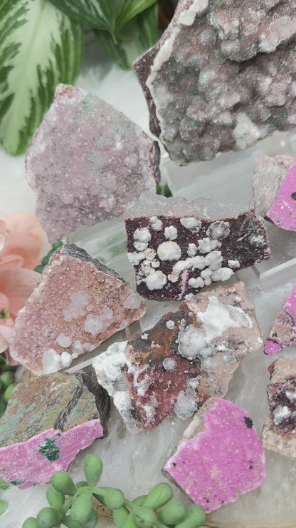 Pink Cobalto Calcite Clusters