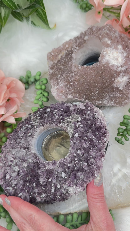 Amethyst Candle Holders