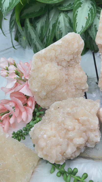 Druzy Peach Stilbite