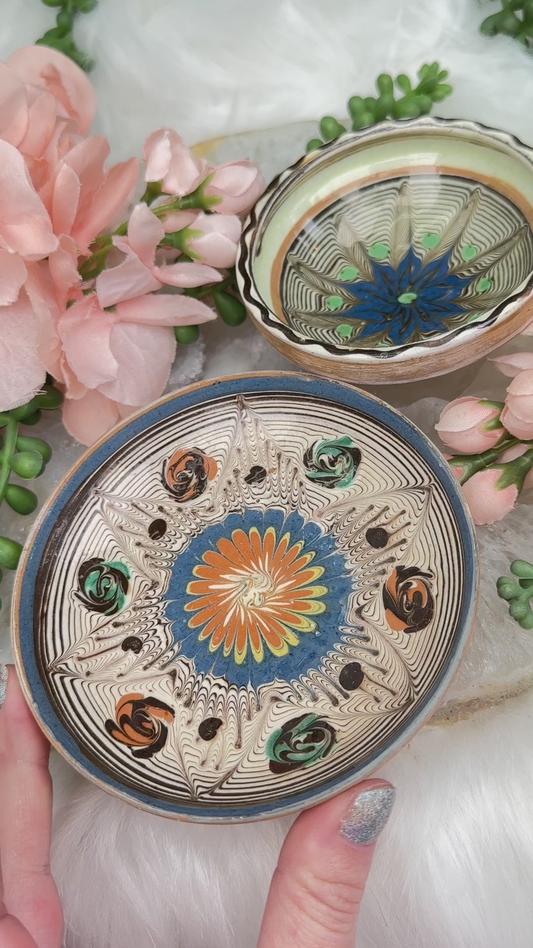 Small vintage clay bowls